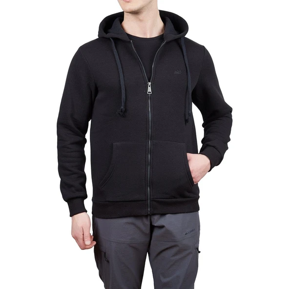 Alpinist Covert Tam Fermuarlı Erkek Sweatshirt L Beden Siyah ürün görseli 1