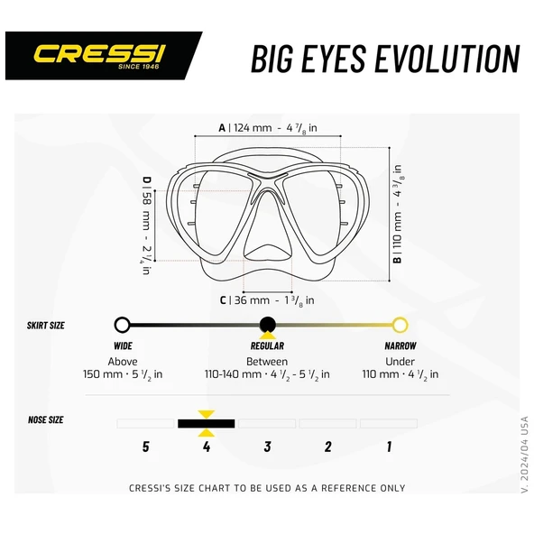 Cressi Big Eyes Evolution Dalış Maskesi - Resim 11