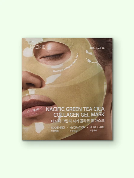 NACIFIC Green Tea Cica Collagen Gel Mask ürün görseli 1