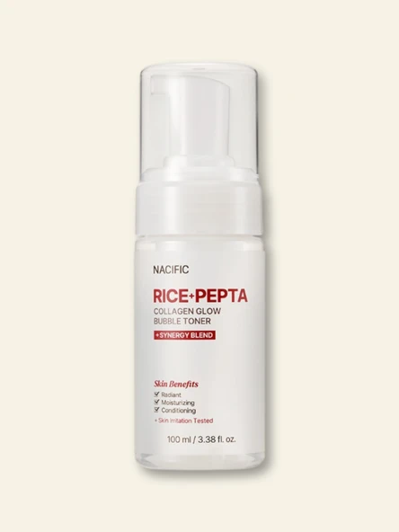 NACIFIC Rice Pepta Collagen Glow Bubble Toner 100ML ürün görseli 1