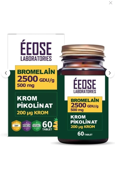Eeose Bromelain Krom Pikolinat 60 Tablet ürün görseli 1