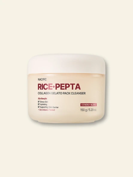 NACIFIC Rice Pepta Collagen Gelato Pack Cleanser 150g ürün görseli 1