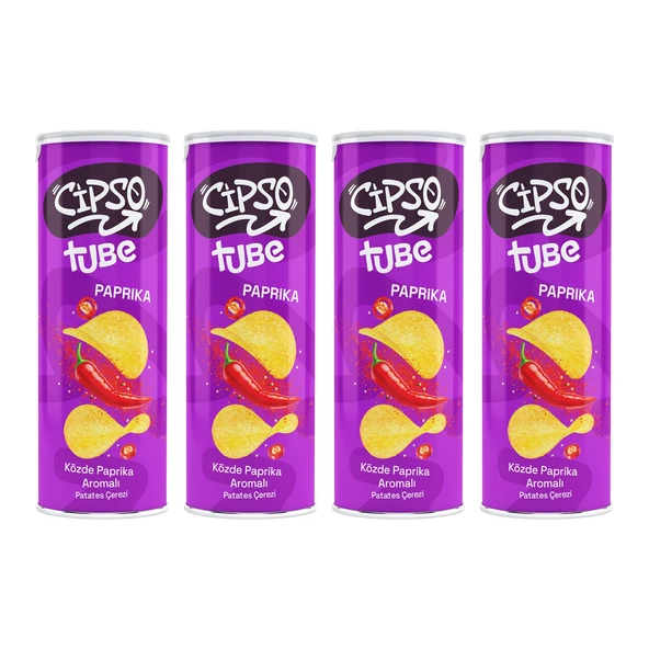 Cipso Tube Paprika Aromalı Cips 160 gr x 4 Adet ürün görseli 1
