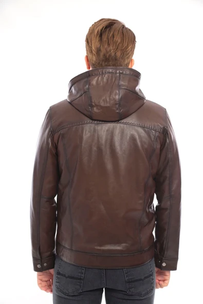 Erkek Deri Mont-EM020299 - Resim 4