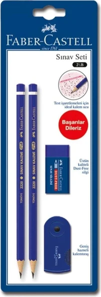 FABER SINAV KALEMI SETI 2 KALEM+SILGI+KALEMTRAS ürün görseli 1