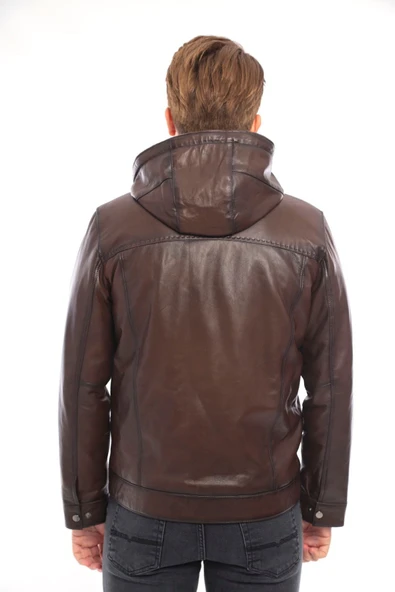 Erkek Deri Mont-EM020299 - Resim 8
