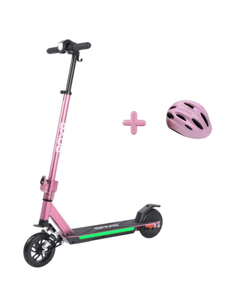Onvo KX-03 200W Elektrikli Çocuk Scooter - Pembe Kasklı ürün görseli 1