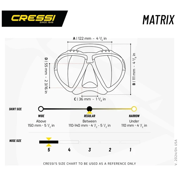 Cressi Matrix Dalış Maskesi - Resim 2