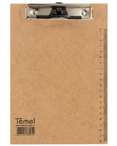 Temel A5 Ahşap Sekreterlik Metal Klipsli Kalem Tutma Aparatlı ürün görseli 1