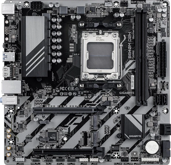 Gigabyte B840M D2H Soket Am5 Ddr5 7600mhz Oc Matx Gaming Aaaa11gıg0040 - Resim 2
