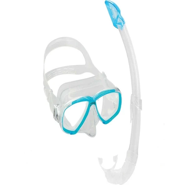 Cressi Perla Maske Mexico Şnorkel Seti CLEAR-AQUAMARINE ürün görseli 1