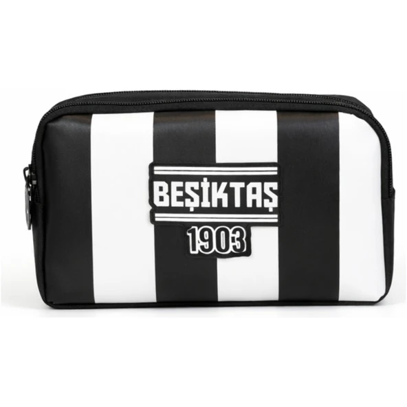 Beşiktaş Lisanslı Çift Bölmeli Çubuklu Desen Kalemlik 26360 ürün görseli 1