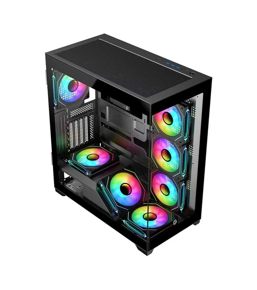 Frisby Domınator 650w 80+ 7x120mm Argb Fan Mid Tower Atx Siyah Akak0frı0051 - Resim 3