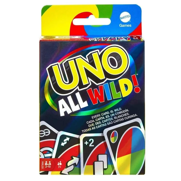 UNO All Wild Kart Oyunu - Tamamı Joker Kartlı Eğlenceli Aile Oyunu ürün görseli 1