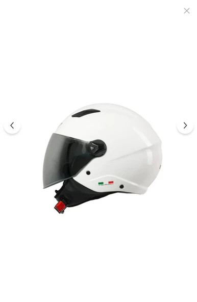 Sway SW 765 Güneş Vizörlü Yarım Motosiklet Kaskı BEYAZ ürün görseli 1