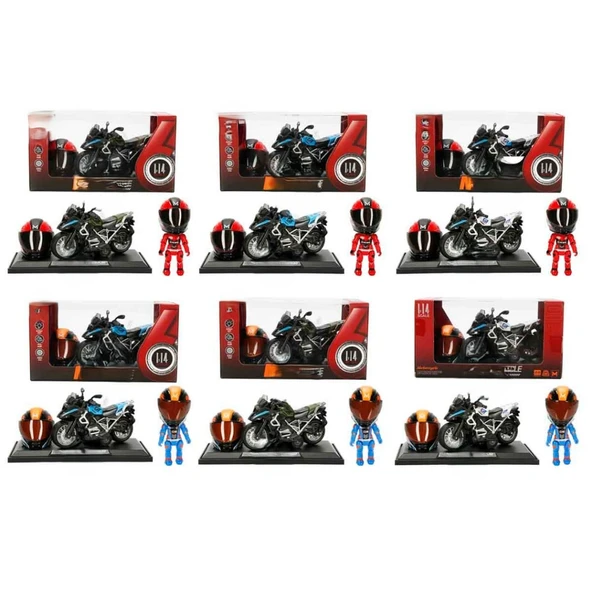 1:14 Sesli ve Işıklı Çek Bırak Motosiklet ürün görseli 1