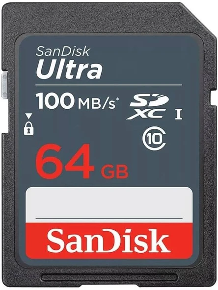 SanDisk Ultra 64GB SDXC Memory Card 100MB/s ürün görseli 1