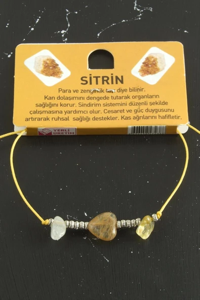 Kalp Karışık Doğaltaş Bileklik - Resim 2