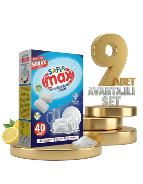 Safia Max Bulaşık Makina Tableti 9x40lı ürün görseli 1