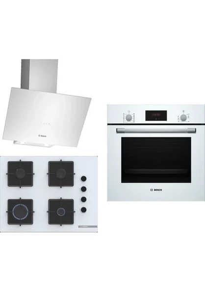 Bosch Beyaz 3 Lü Ankastre Set 302 HBF512BW1T POP7C2P30O DWK64PJ20T Enerji Sınıfı A Modern Mutfak Uyumlu ürün görseli 1