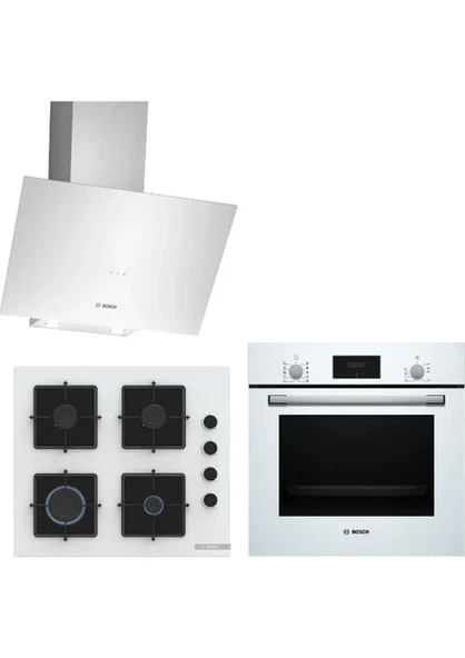 Bosch Beyaz 3 Lü Ankastre Set 280 HBF512BW1T POP6C2P30O DWK64PJ20T 400 m³/h E enerji sınıfı ürün görseli 1