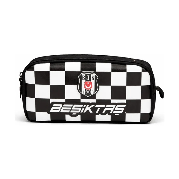 Beşiktaş Lisanslı Çift Bölmeli Dama Desenli Kalemlik 26352 ürün görseli 1