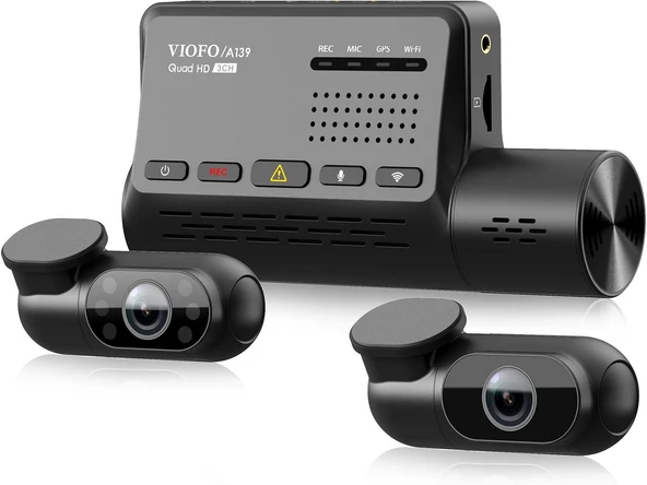 Viofo A139 3 Kameralı Ön-Arka-iç 2K 1440P 5GHz WiFi GPS'li Araç Kamerası ( İKİNCİ EL ÜRÜNDÜR ) ürün görseli 1