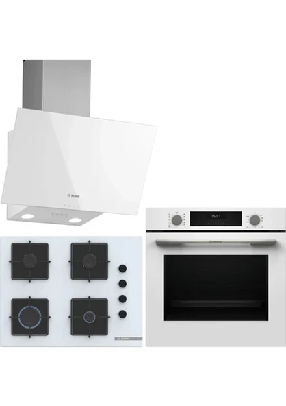 Bosch Beyaz 3 Lü Ankastre Set 399 ( HUA717BV0T - POP7C2P30O - DWK63PJ20T  ) 67CM Ocak - Buhar Destekli - ürün görseli 1