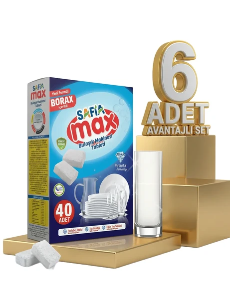 Safia Max Bulaşık Makina Tableti 6x40lı ürün görseli 1