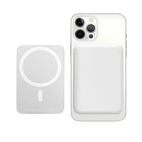 iPhone Uyumlu 5000 mAh 15W MagSafe Destekli Powerbank ürün görseli 1
