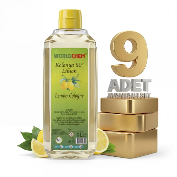 Worldchem Limon Kolonyası 9x1 Lt - Resim 3