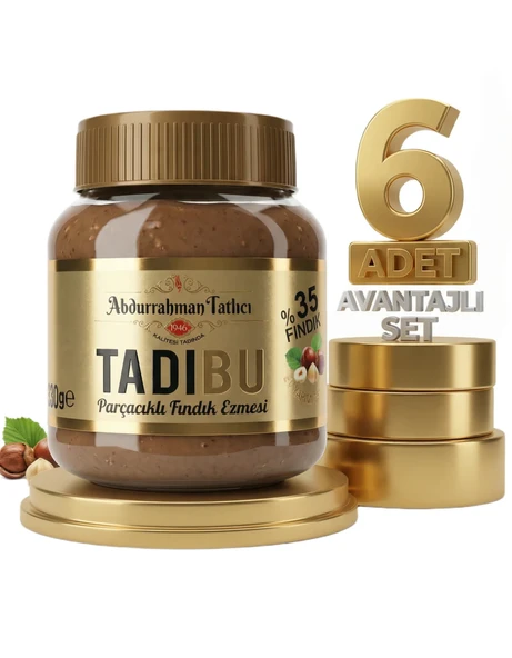 Tadıbu Parçacıklı Fındık Ezmesi 6x330 Gr ürün görseli 1