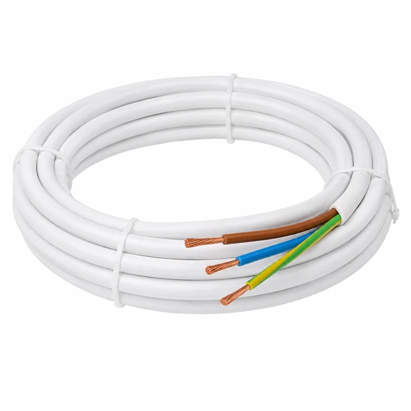 Elektrik Kablosu 3x2.5 mm TTR Kablo 3m Bakır İletkenli Yüksek Performans ürün görseli 1