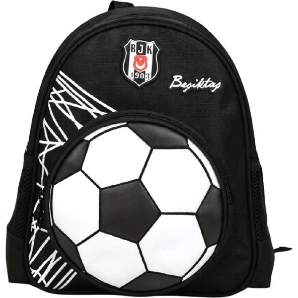 Beşiktaş Lisanslı 3D Futbol Topu Baskılı Anaokulu Çantası 26384 ürün görseli 1