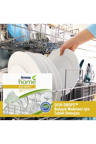 amway home ™ Dish Drops™ Bulaşık Makinesi Tablet Deterjanı – Hepsi Bir Arada | 40°C'de Etkili | Bioquest Formula | Cam Koruyucu ürün görseli 1