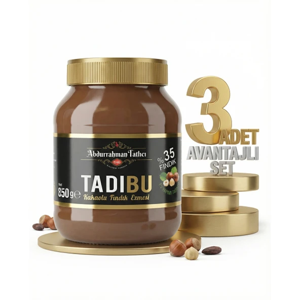 Tadıbu Kakaolu Fındık Ezmesi 3x850 Gr ürün görseli 1