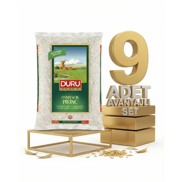 Duru Osmancı Pirinç 9x1 Kg ürün görseli 1