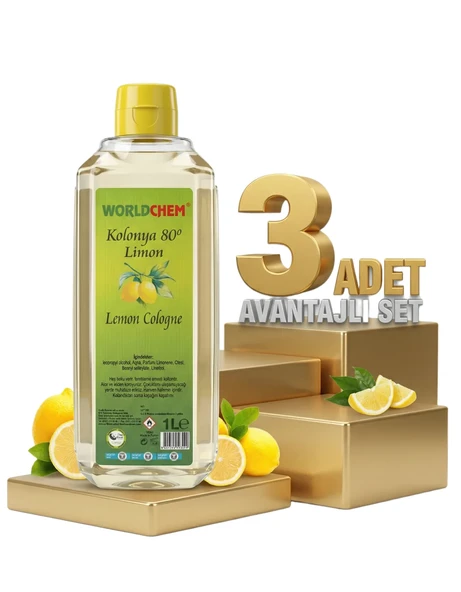 Worldchem Limon Kolonyası 3x1 Lt - Resim 2