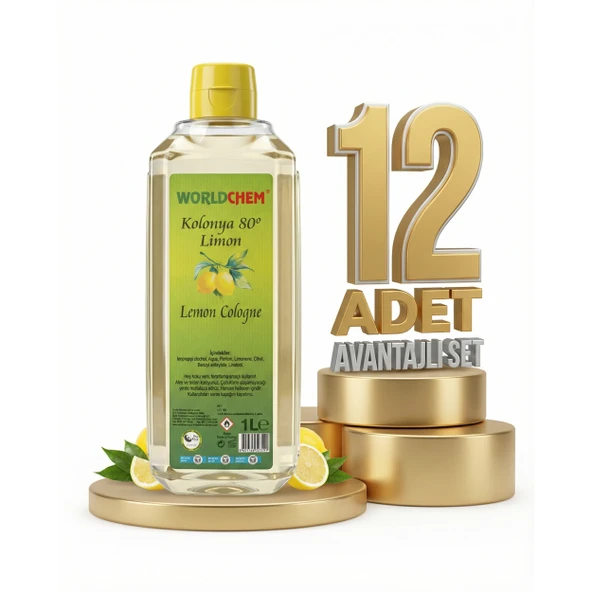 Worldchem Limon Kolonyası 12x1 Lt ürün görseli 1