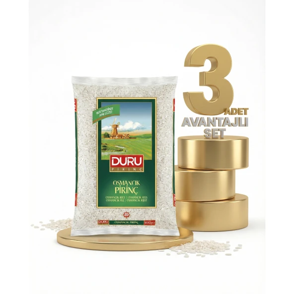 Duru Osmancı Pirinç 3x1 Kg ürün görseli 1
