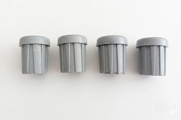 Gri 4'lü Set 25mm Boru İç Tapası Plastik Sandalye ve Masa Ayağı Koruyucu ürün görseli 1