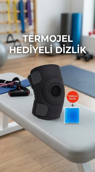 Çapraz Bağ Destekli Diz Korsesi Menisküs Sporcu Kullanımı Termojel Hediyeli ürün görseli 1