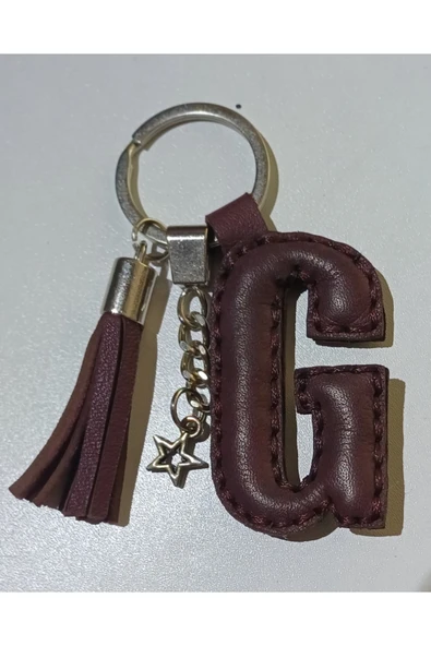 Durush Collection Gerçek Deri "G" Harfi Anahtarlık ürün görseli 1