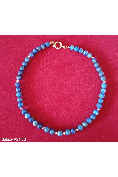 Durush Collection Doğal Taş Lapis Tasarım Kolye ürün görseli 1
