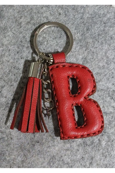 Durush Collection Gerçek Deri "B" Harfi Anahtarlık ürün görseli 1