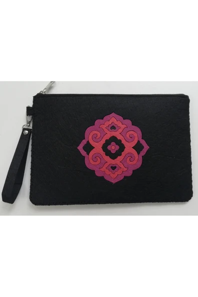 Durush Collection Kilim Desenli Keçe Portföy-Clutch Çanta ürün görseli 1