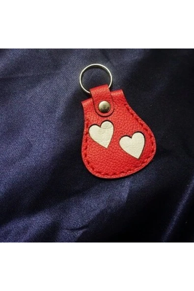 Durush Collection Gerçek Deri Kalpli Anahtarlık (hand Made) ürün görseli 1