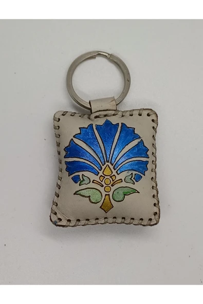 Durush Collection Gerçek deri, el dikişi, el boyamavTürk motifli Anahtarlık ürün görseli 1