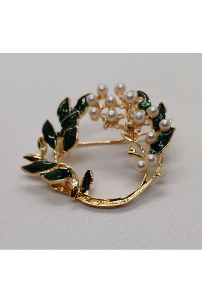 Durush Collection ALTIN RENGİ BROŞ ürün görseli 1