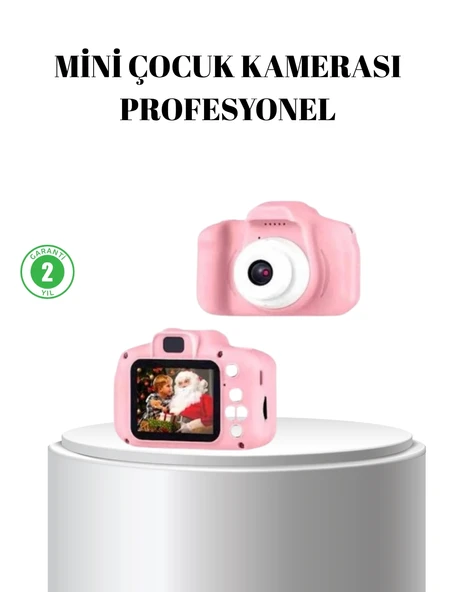 Pembe Mini 1080p HD Çocuk Kamera – 8MP, Video Kaydı,TF Kart Destekli ürün görseli 1